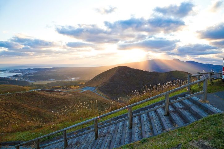 Akita - vyhlídka z Mt. Kampu 