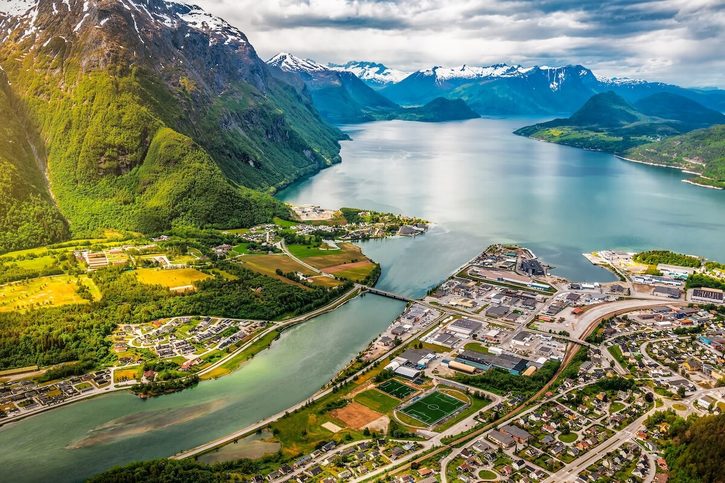 Åndalsnes - Krásný výhled na Andalsnes