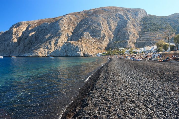 Santorini - Pláž Kamari 