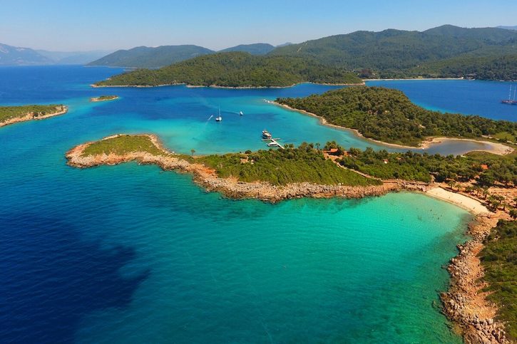 Marmaris - Letecký pohled na ostrov Sedir 