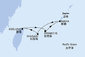 Japonsko, Tchaj-wan z Naha na lodi MSC Bellissima