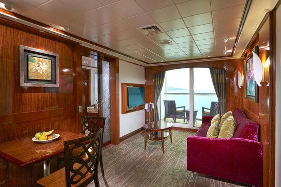The Haven rodinná Villa se dvěma ložnicemi a balkonem, obývací část - Norwegian Gem