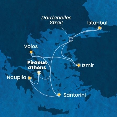 Řecko, Turecko z Pirea na lodi Costa Pacifica