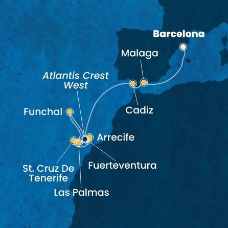 Španělsko, Portugalsko z Barcelony na lodi Costa Smeralda
