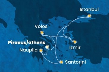Řecko, Turecko z Pirea na lodi Costa Pacifica