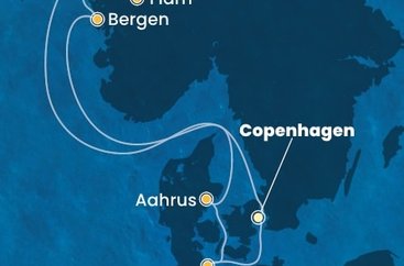 Dánsko, Norsko, Německo z Kodaně na lodi Costa Diadema