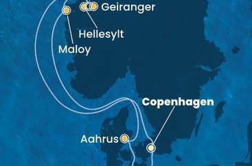 Dánsko, Norsko, Německo z Kodaně na lodi Costa Diadema
