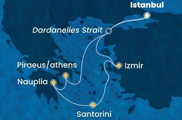Turecko, Řecko z Istanbulu na lodi Costa Pacifica