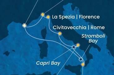 Francie, Itálie z Toulonu na lodi Costa Fascinosa