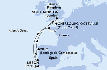 Po západních březích Evropy na MSC Meraviglia
